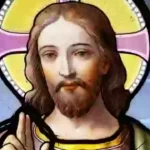 a close up of a painting